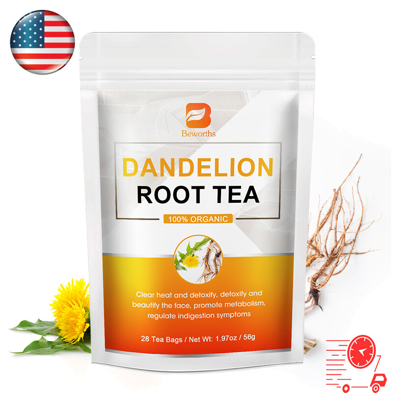 28Counts Dandelion Root Tea Bags Organic Tea Bags Support Liver Digestion Health