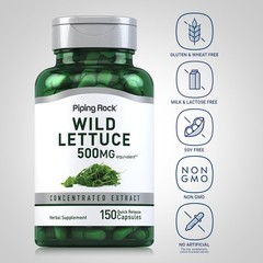 Wild Lettuce Extract | 500mg | 150 Capsules | by Piping Rock