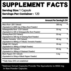 Organic Maca Root Capsules, 30 to 120 Capsules, Energy, Endurance & Performance