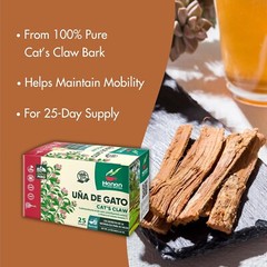 Cat’s Claw Tea Uña de Gato 25 Herbal Teabags Wild Tree Bark Herb from Peru