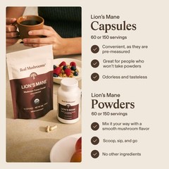 Real Mushrooms Lion’s Mane Supplement Powder – Organic 5.29 Ounce (Pack of 1)