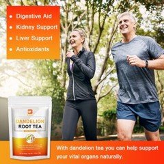 Organic Dandelion Root Tea Support Healthy Digestion & Liver Detox Natural Tea