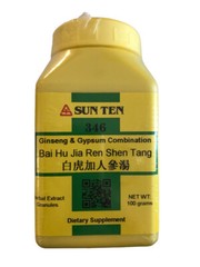 Sun Ten – Ginseng & Gypsum Combination, 100gm Granules/Bai Hu Jia Ren Shen Tang