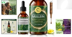 Natural Elderberry & Mullein Leaf Drops – Powerful Lung Cleanse Tincture 2 FL OZ