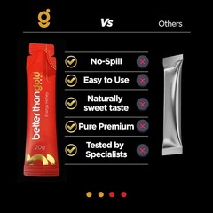 Better Gold Honey Packets for Men 12 Pack 20G Each Premium Herbal Blend Black G