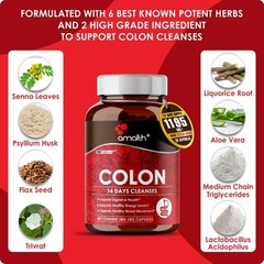 Colon 14 Days Cleanse Natural Detox Super Health 1195mg 28 Capsules