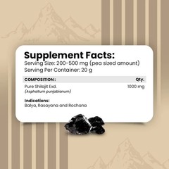 Pure 100% Himalayan Shilajit, Soft Resin, Organic, Extremely Potent, Fulvic Acid