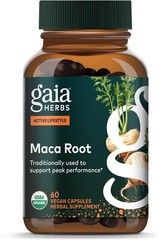 Gaia Herbs Maca Root – Caffeine Free Energy & Stamina Support 60 Vegan Capsules