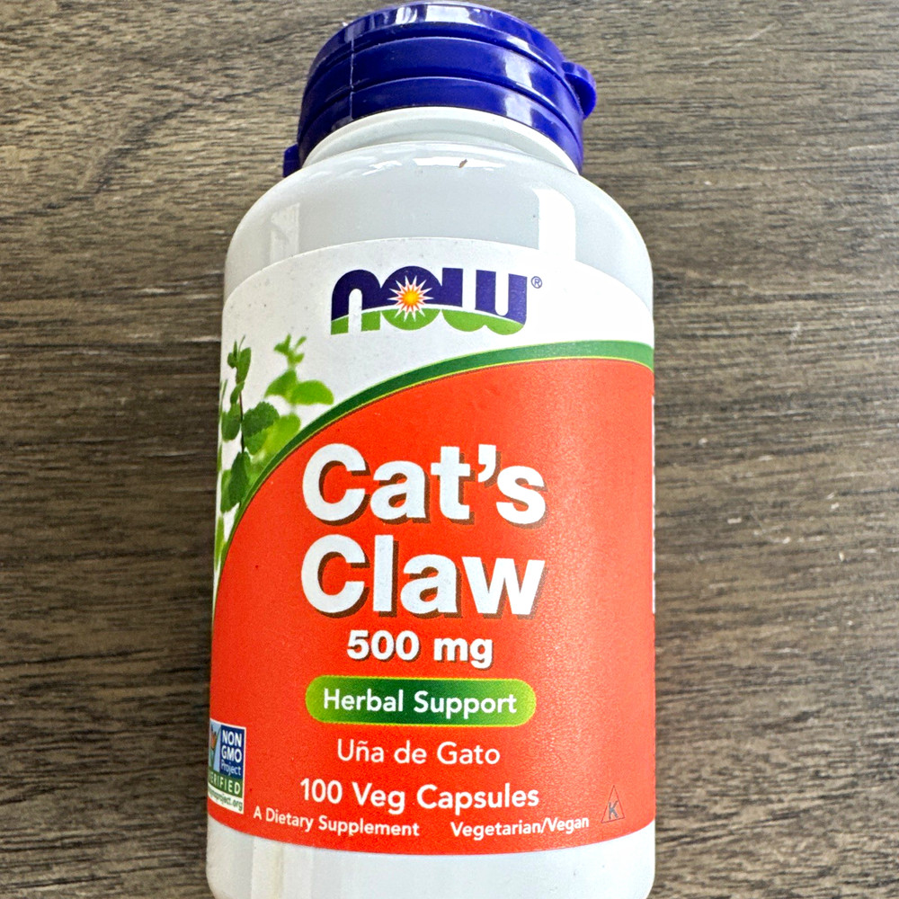NOW Cat’s Claw Herbal Support 500mg 100 VegCaps Non-GMO Vegan Exp 04/27