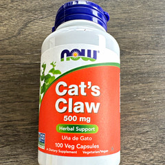 NOW Cat’s Claw Herbal Support 500mg 100 VegCaps Non-GMO Vegan Exp 04/27