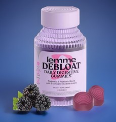 NEW! Lemme Debloat Digestive Support Gut Health Gummies : One Bottle 60 Count