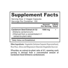 NusaPure Cardamom Extract 4000mg per serving – 200 Veg Caps Non-GMO Gluten Free