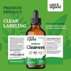Cleavers Tincture – Herbal Detox W/Cleavers Herb – Alcohol Free Cleavers Leaf Su