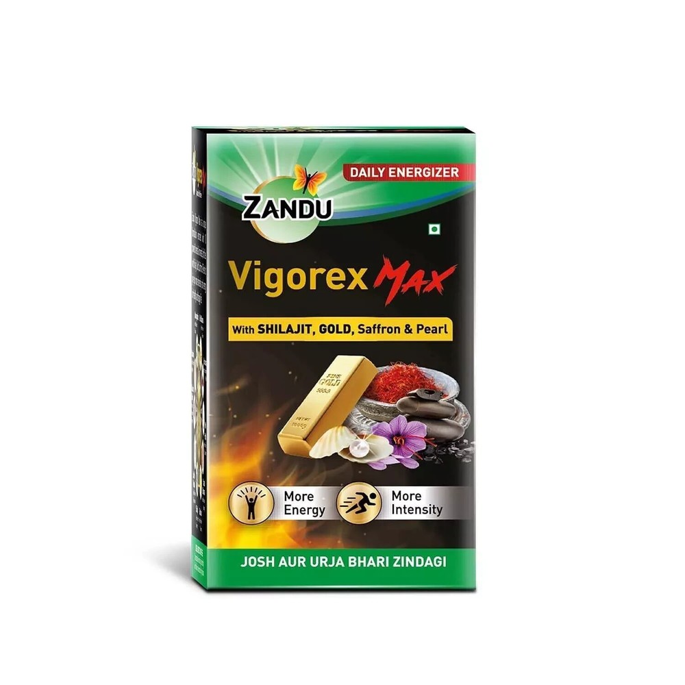 Zandu-Vigorex MAX with Shilajit, Saffron, Pearl and ,Ashwagandha (20 caps) SF/