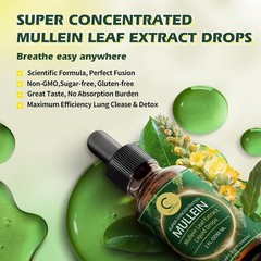Mullein Leaf Extract Super Concentrated 420,000 MG 2 FL.OZ/60 ML Lung Cleanse