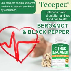 Citrus Bergamot 1500mg – 25:1 Extract, Organic Cholesterol Supplements