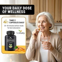 Turmeric Curcumin with Black Pepper Extract (Piperine) – 95% Curcuminoids Turmer