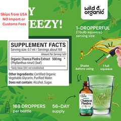 Wild & Organic Chanca Piedra Stone Breaker Drops – Herbal 4 Fl Oz (Pack of 1)