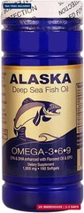 NCB Alaska Deep Sea Fish Oil Omega 3-6-9 Softgels, EPA DHA, 100 Count