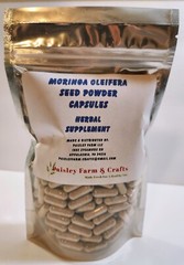 Moringa Seed Powder Capsules – Non GMO – Made Fresh on Demand!