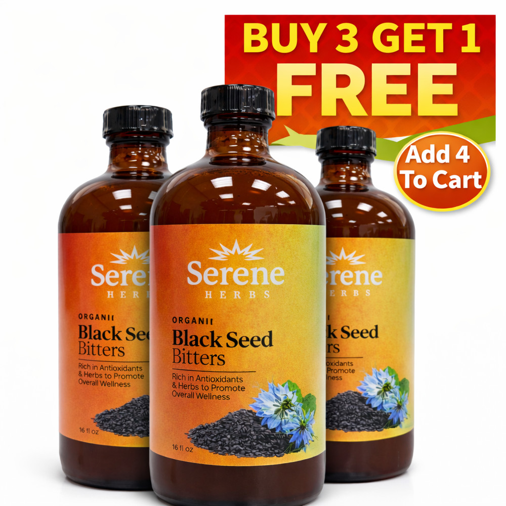 Serene Black Seed Bitters 16 oz – Natural Herbal Supplement | Plant-Based Liquid