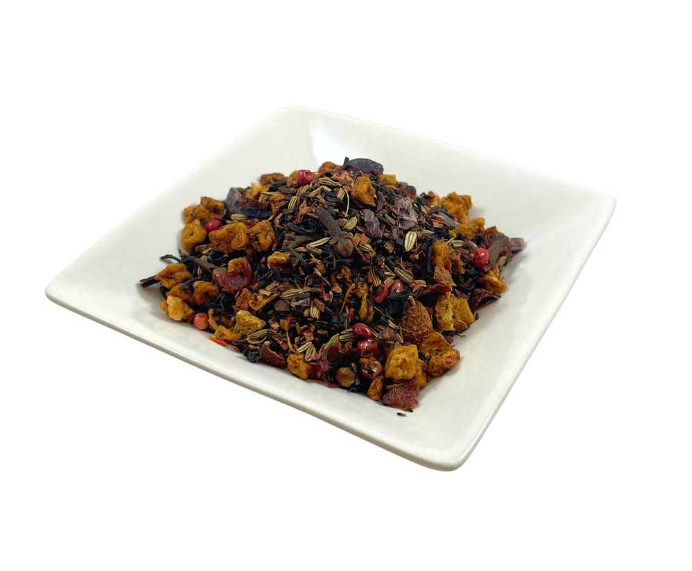 Christmas Fire Herbal Tea (Festive, Chocolate, Holidays, Honeybush, Apple) A+