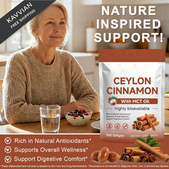 FANSHI Ceylon Cinnamon Softgels with MCT Oil – Premium 1 Count (Pack of 300)
