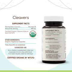 HerbEra Cleavers 60/120 Capsules, 400 mg, Organic (Galium aparine)