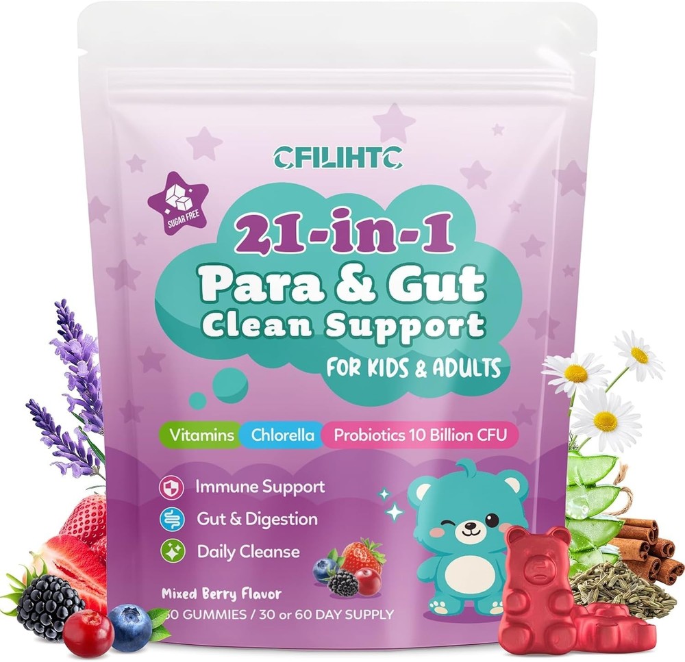 21 in 1 Para Cleanse & Gut Health Drops – Wormwood, Black Walnut, Chlorella
