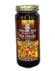 Organic Yohimbe Bark Honey with Red Ginseng 5-in-1 Powerful Extracts
