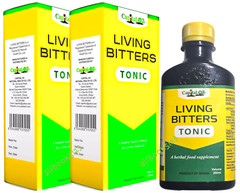 Living Bitters Tonic Natural Herbal Supplement, blood & Colon 200 ml ea – 2pk