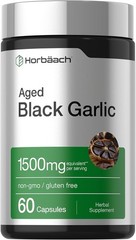 Horbäach Aged Garlic Extract Capsules 1500mg | 60 Count | Fermented Supplement