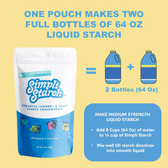 ® Dissolvable Starch Powder Mix. Makes 128 Oz Liquid Starch. Perfect for Laundry