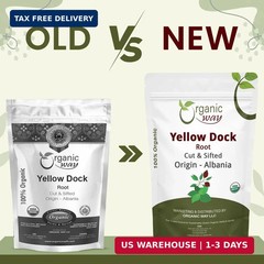 Organic Way Yellow Dock Root Cut & Sifted (Rumex crispus) Herbal Tea – European