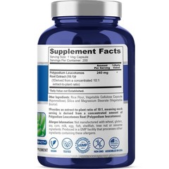 NusaPure Polypodium Leucotomos Extract 2400mg 200 Veggie Capsules