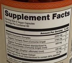 NatureWise Curcumin Turmeric 2250mg Curcuminoids & BioPerine Black Pepper 180ct