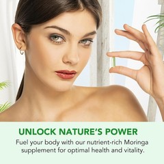 Moringa Capsules 800mg, Pure Moringa Powder Capsules Supports Energy, Joint &…