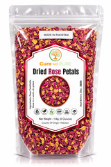 Cure with PURE Dried Rose Petals – Premium Red Rose Petals, 4 oz (113 g)