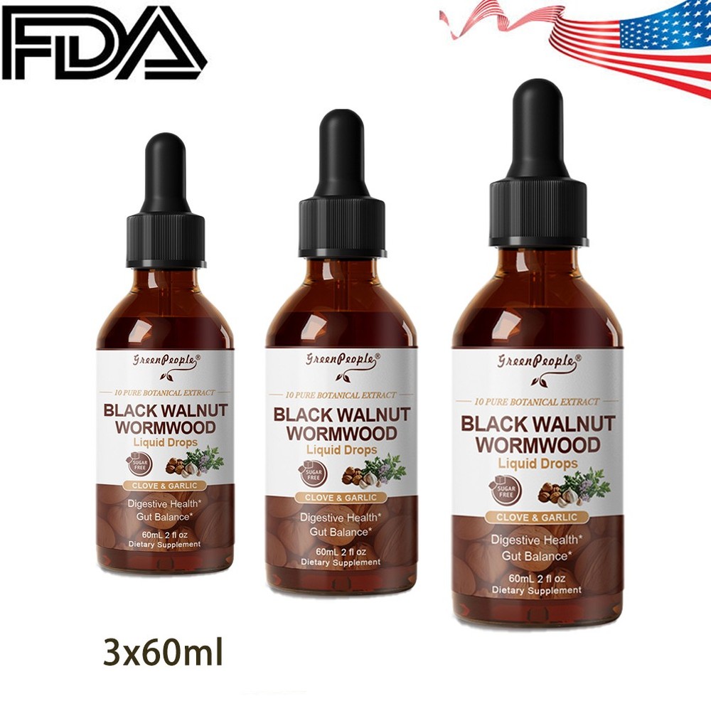Parasite Cleanse Tincture/Extract-Wormwood,Black Walnut Hull, Clove, 6fl oz