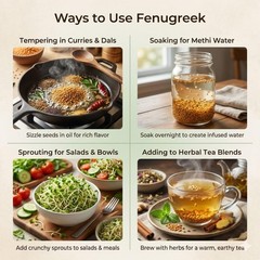 SPICY ORGANIC 8 oz Whole Fenugreek Seeds USDA Organic Non-GMO Gluten Free