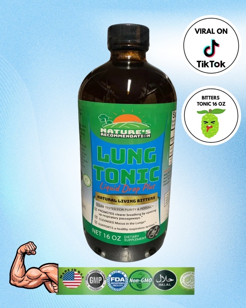 Lungs Bitters Living Bitters 16 Oz w/ Mullein Leaf