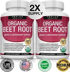 Beet Root Capsules 2040 Mg Organic Beetroot Powder Extract + Black Pepper