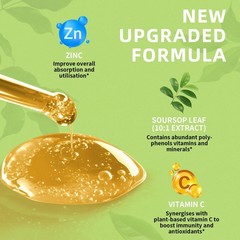 Soursop Graviola Leaf Extract – Immunity & Gut Health Support, Vegan, 2 Fl Oz