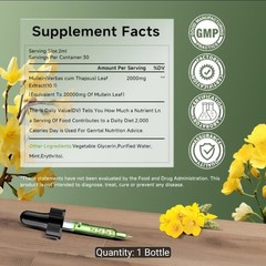 Mullein Drops for Lungs – Lung Health Supplement – Mullein Leaf Extract…