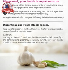 PURE CO USDA Organic Garlic Supplement – High Potency 25:1 Garlic Extract with 1