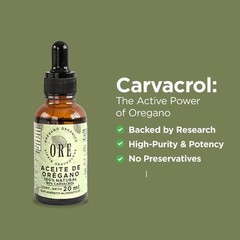Oregano Oil Drops – 80% Carvacrol, All Natural Liquid Supplement Oregano Extract