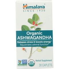 Himalaya Organic Ashwagandha 30 Capsules EXP 9/2029 FAST SHIPPING
