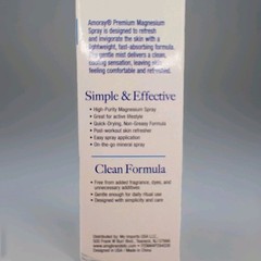 Amoray Premium Magnesium Spray 3 oz Topical Mineral Epsom Salt Pack of 2 New