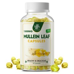 1-4x Mullein Leaf Extract 1500mg Lung Cleanse Respiratory Herbal 60 Capsules
