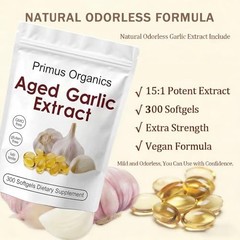 Primus Aged Garlic Extract, Primus Aged Garlic 24 Month Aged,Odorless 1pcs